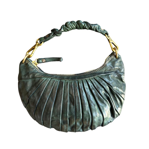 Shoulder Bag "LUNA" in dark green - Picture 1 of 7